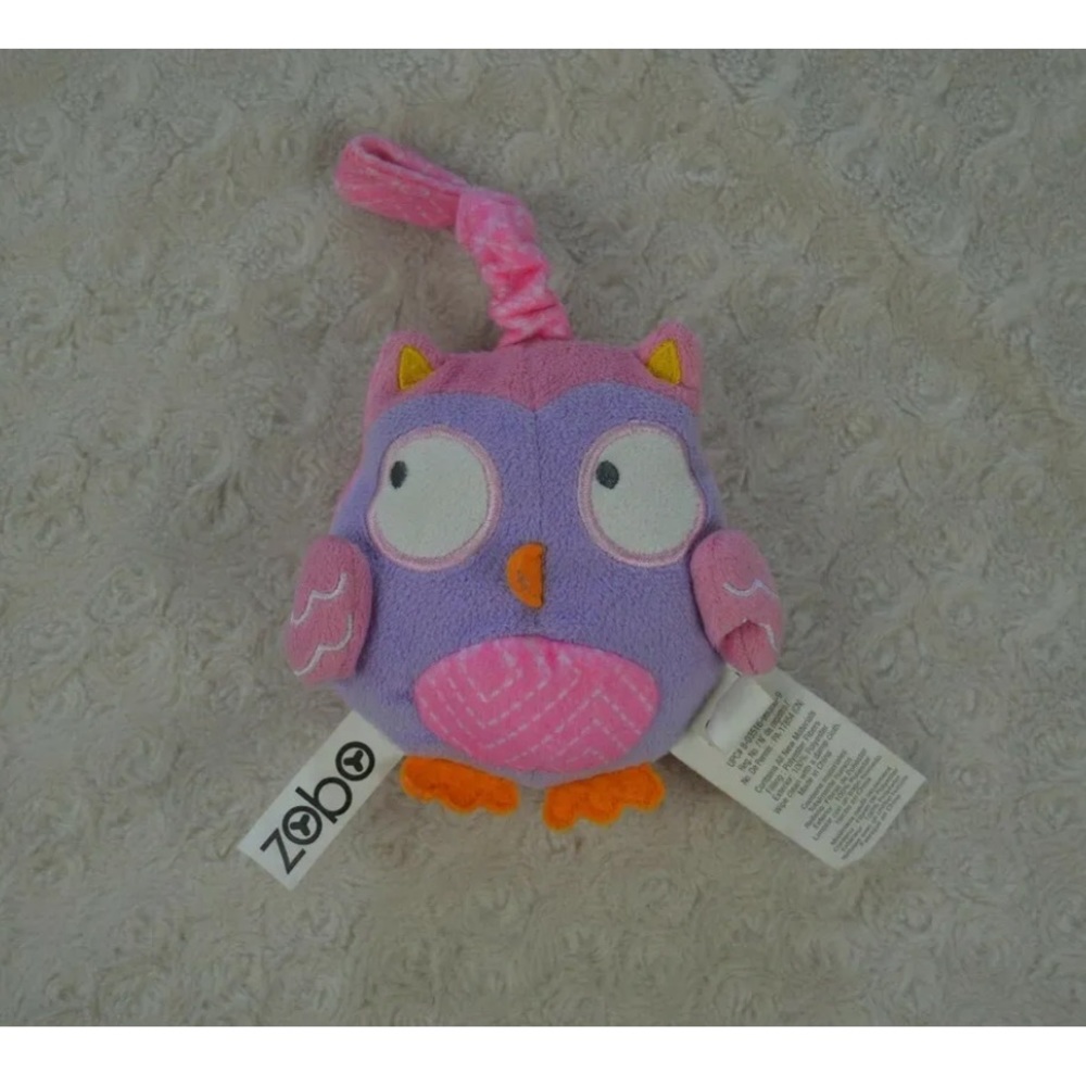 Zobo Owl Plush Stuffed Animal Chime Toy Pink Purple Toys R Us Hanging